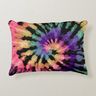 Cojín Decorativo Patrón de tintes. Shibori dibujado a mano con arco