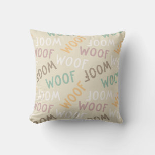 Cojín Decorativo Patrón de tipografía de Woof