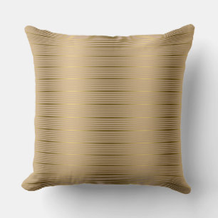 Cojín Decorativo Patrón De Tiras De Tan Y Oro