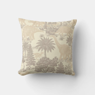 Cojín Decorativo Patrón de toile de dinosaurio vintage