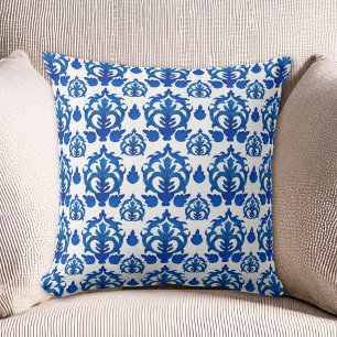Cojín Decorativo Patrón de Toile Francés Azul