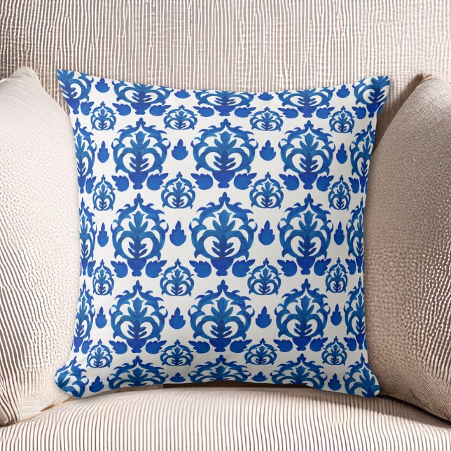 Cojín Decorativo Patrón de Toile Francés Azul (Subido por el creador)