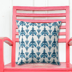 Cojín Decorativo Patrón de Toile Francés Azul