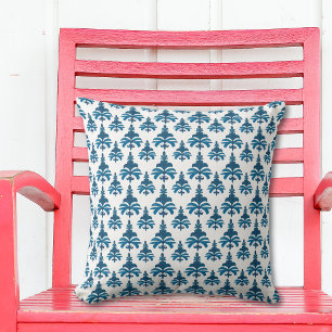 Cojín Decorativo Patrón de Toile Francés Azul
