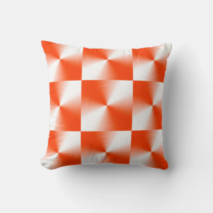 Cojín Decorativo Patrón de trenzado rojo naranja