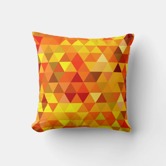 Cojín Decorativo Patrón de triángulo de bonito I + tus ideas (Anverso)