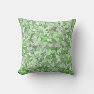 Cojín Decorativo Patrón de triángulo gris verde