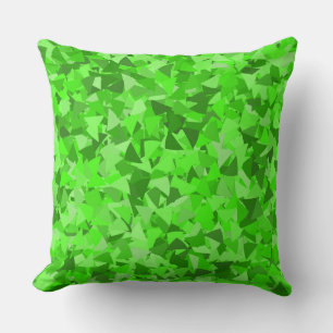 Cojín Decorativo Patrón de triángulo verde