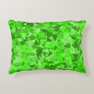 Cojín Decorativo Patrón de triángulo verde