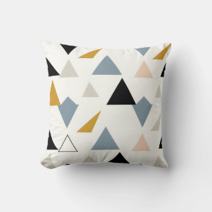 Cojín Decorativo Patrón de triángulos geométricos modernos