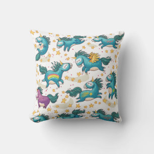 Cojín Decorativo Patrón de unicornio