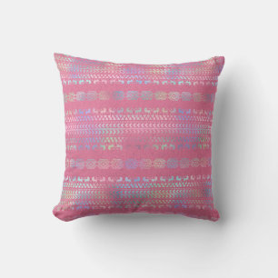 Cojín Decorativo Patrón de Unicornio Bohemio Irisado