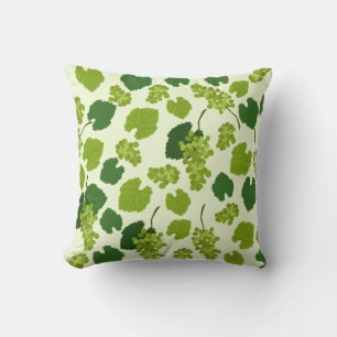 Cojín Decorativo Patrón de uvas y hojas de uva