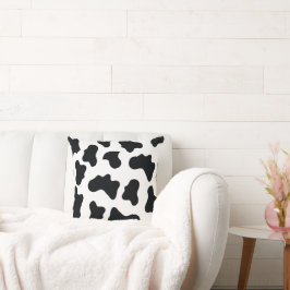 Cojín Decorativo Patrón de vaca en blanco y negro