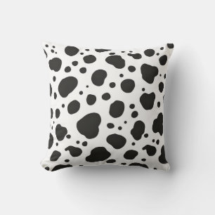 Cojín Decorativo Patrón de vaca negro y blanco