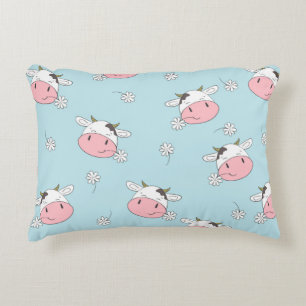 Cojín Decorativo Patrón de vacas sin costura. Tronco infantil vinta
