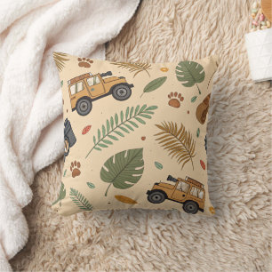Cojín Decorativo Patrón de viaje por carretera vintage (3)