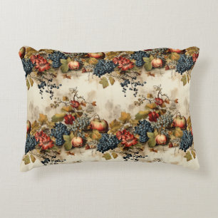 Cojín Decorativo Patrón de vintage del Día de Acción de Gracias Flo