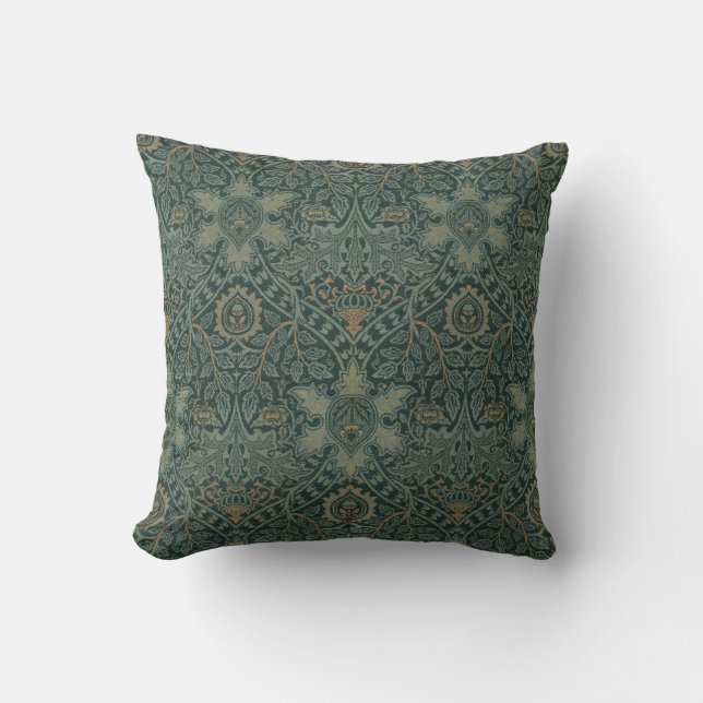 Cojín Decorativo Patrón de William Morris Ispahan (Anverso)