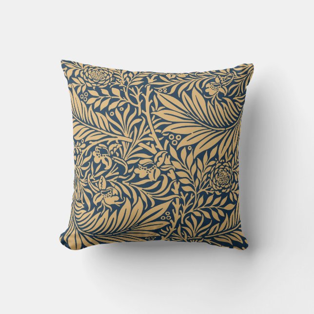 Cojín Decorativo Patrón de William Morris Larkspur (Anverso)