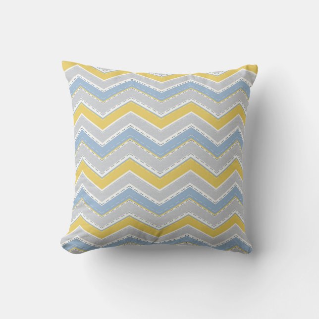 Cojín Decorativo Patrón de zigzag (Anverso)