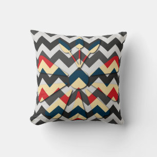 Cojín Decorativo Patrón de zigzag de chevron de flor moderna