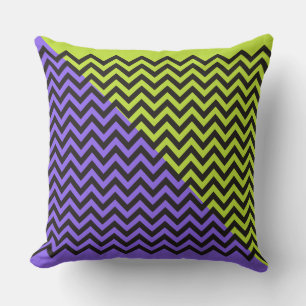 Cojín Decorativo Patrón de ZIGZAG - negro + tus antecedentes e idea