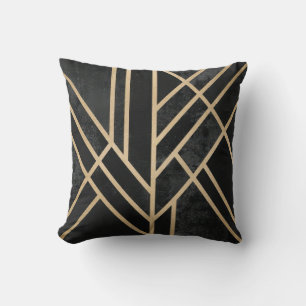 Cojín Decorativo Patrón decorativo abstracto negro profundo 