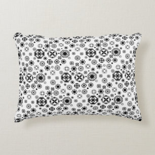 Cojín Decorativo Patrón decorativo arabesco blanco negro lindo