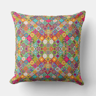 Cojín Decorativo Patrón decorativo continuo colorido lindo