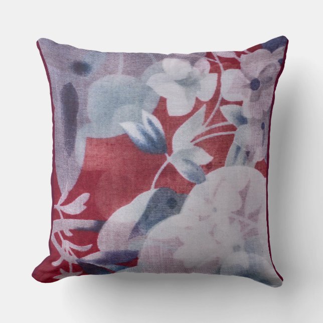 Cojín Decorativo Patrón Decorativo Floral Cálido (Anverso)