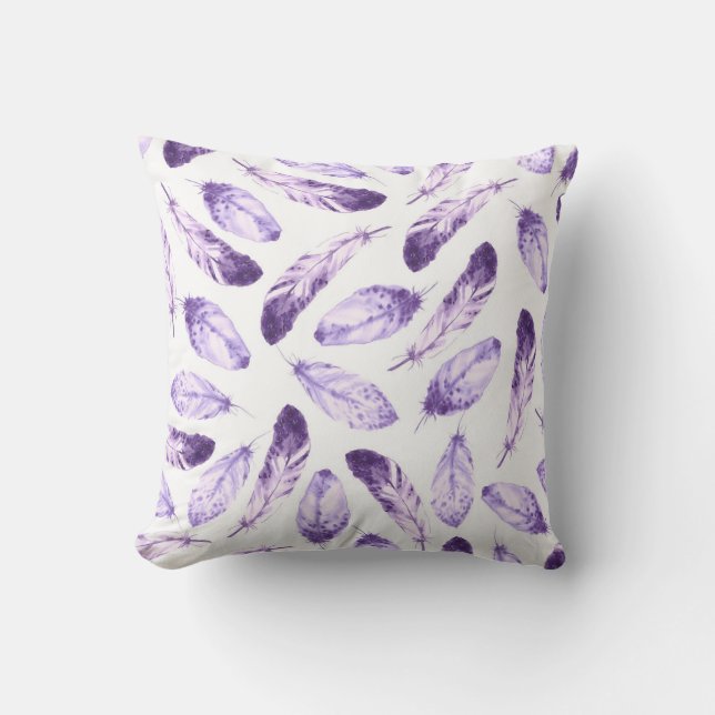 Cojín Decorativo Patrón decorativo sin fisuras con plumas. Waterco (Anverso)