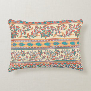 Cojín Decorativo Patrón decorativo sin fisuras de bordes con flor