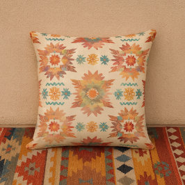 Cojín Decorativo Patrón del Boho del Sunburst del Suroeste