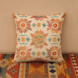 Cojín Decorativo Patrón del Boho del Sunburst del Suroeste