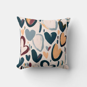 Cojín Decorativo Patrón del corazón de Boho