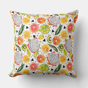 Cojín Decorativo Patrón detallado de la acuarela Dragon