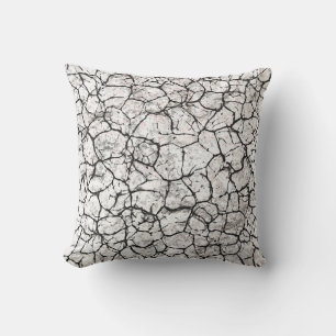 Cojín Decorativo Patrón Digital de Mármol Agrietado