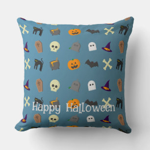 Cojín Decorativo Patrón divertidísimo de Personalizado de Halloween