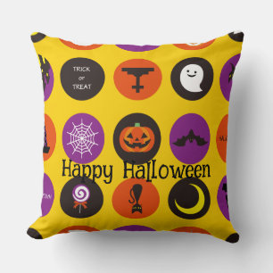 Cojín Decorativo Patrón divertidísimo de Personalizado de Halloween