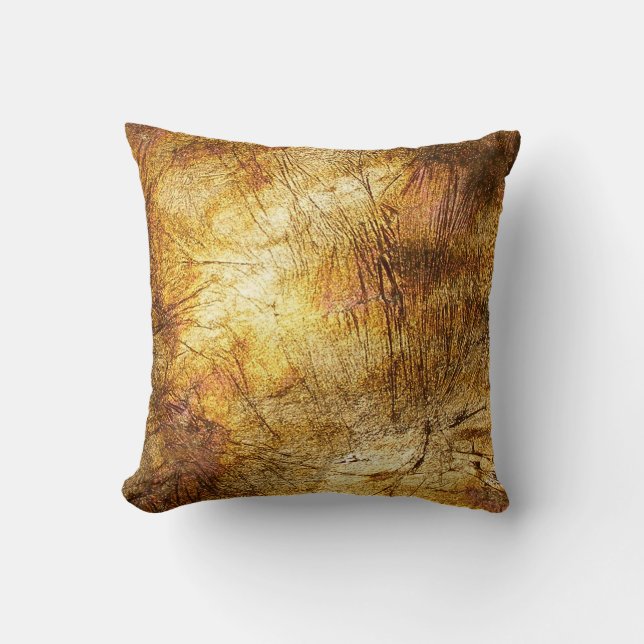 Cojín Decorativo Patrón dorado (Anverso)