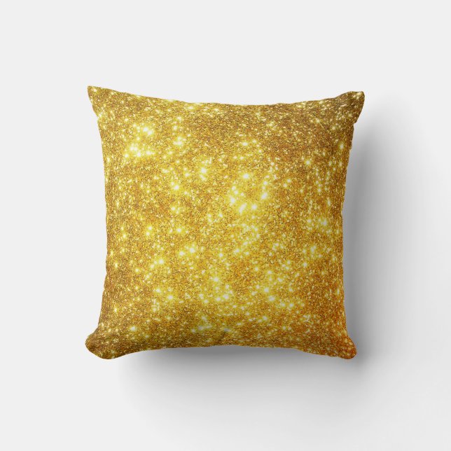 Cojín Decorativo Patrón dorado (Anverso)