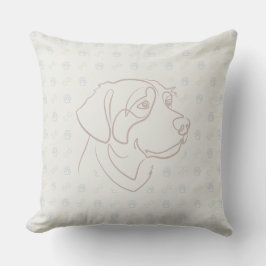 Cojín Decorativo Patrón Dorado de Golden Retriever