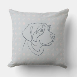 Cojín Decorativo Patrón Dorado de Golden Retriever