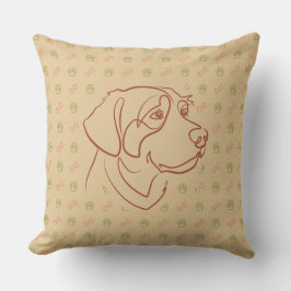 Cojín Decorativo Patrón Dorado Retriever