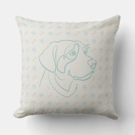 Cojín Decorativo Patrón Dorado Retriever