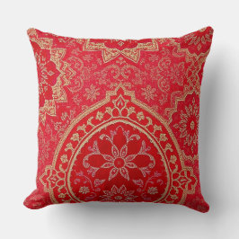 Cojín Decorativo Patrón dorado rojo ORIENTAL - Pillow