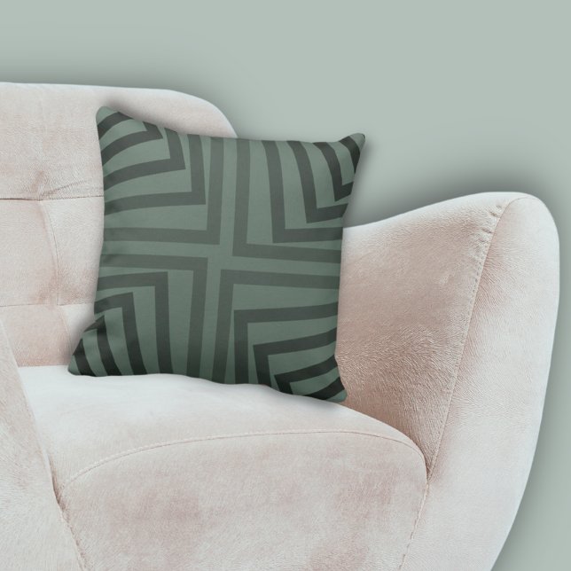 Cojín Decorativo Patrón elegante angular anidado (Elegant Nested Angular Corner Pattern Throw Pillow)
