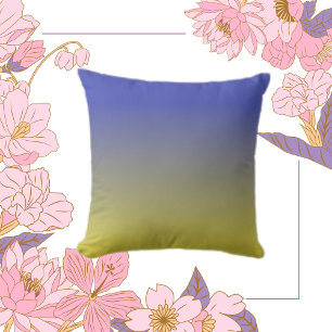 Cojín Decorativo Patrón elegante de degradado verde gris azul
