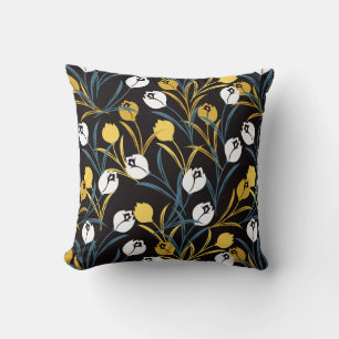 Cojín Decorativo Patrón elegante de flor tulipán